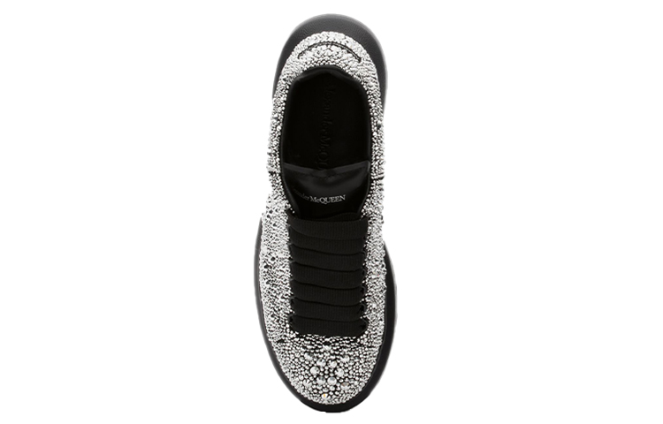 (W) Alexander McQueen Oversized Sneaker 'Black Silver Crystal' 圖 5