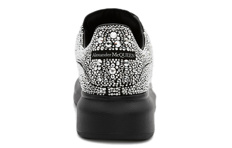 (W) Alexander McQueen Oversized Sneaker 'Black Silver Crystal' 圖 6