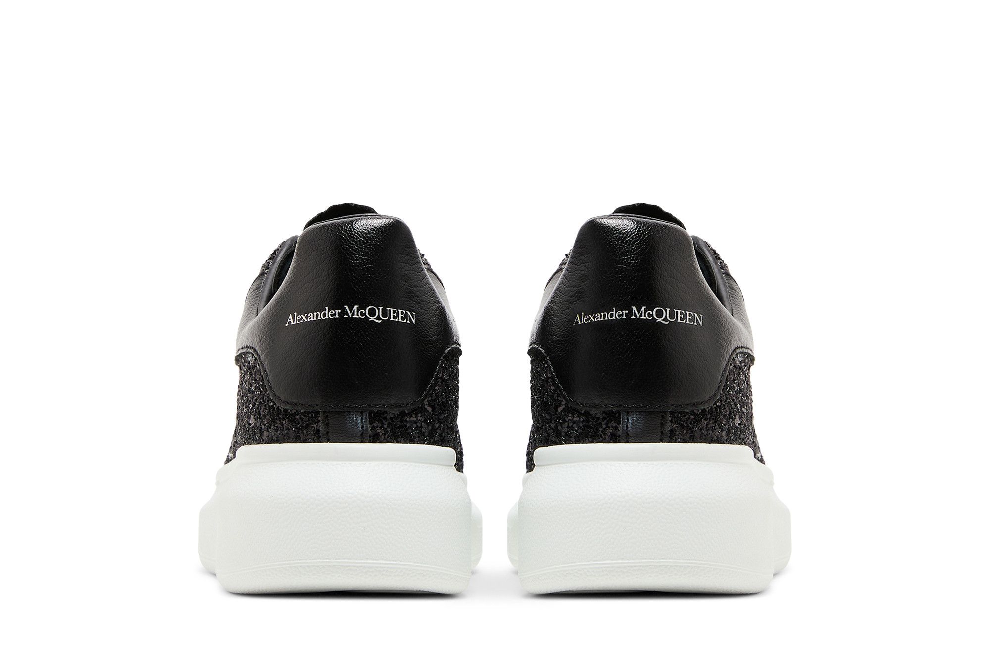 Details for (W) Alexander McQueen Oversized Sneaker 'Hitam Putih Glitter' 553771-W4EY4-1000