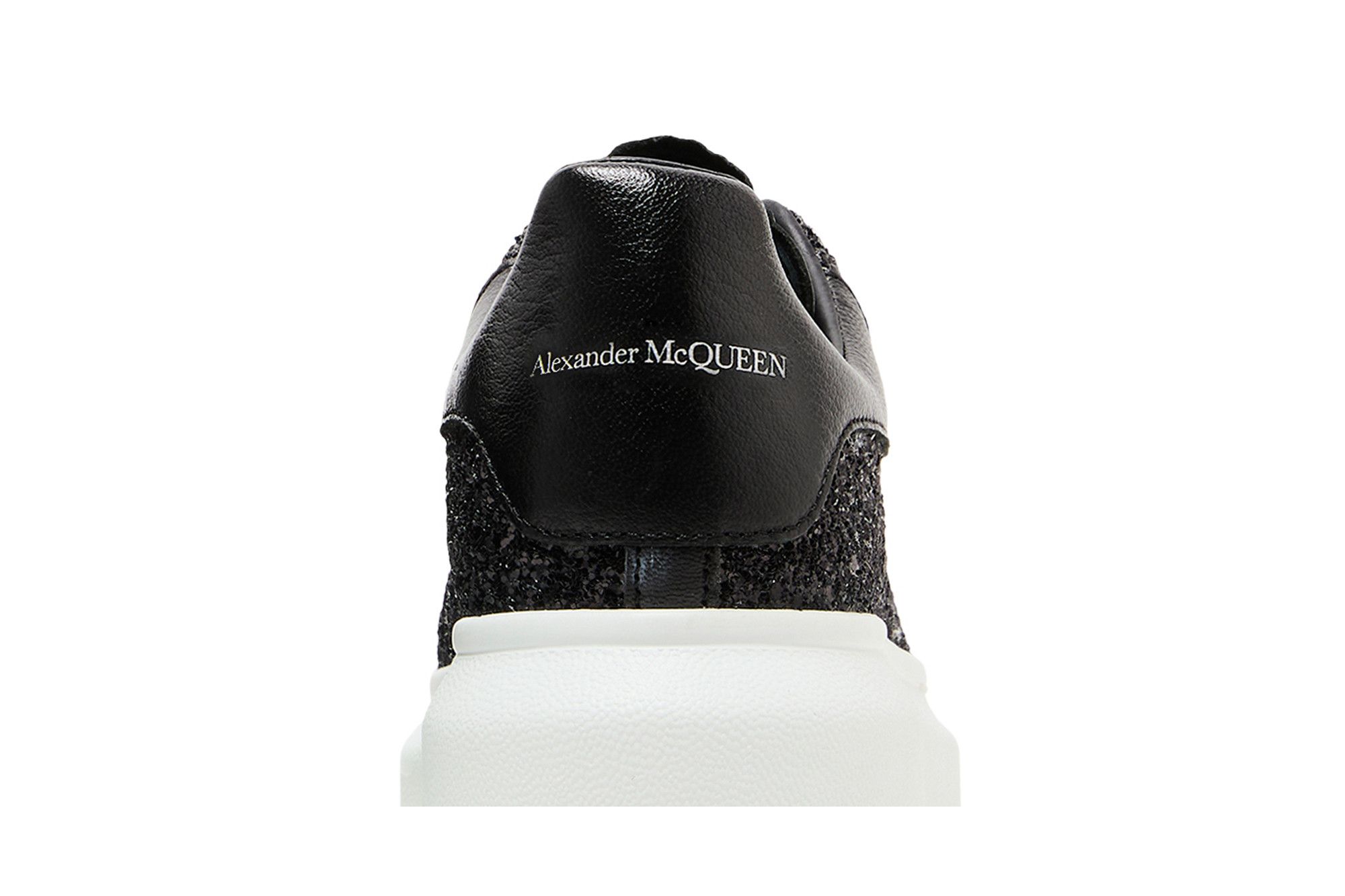 Sizing (W) Alexander McQueen Oversized Sneaker 'Hitam Putih Glitter' 553771-W4EY4-1000