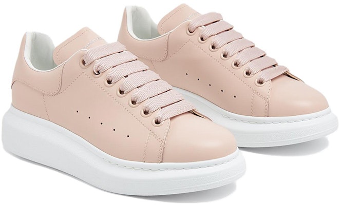 亞歷山大·麥昆(Alexander McQueen)超大款皮革圓頭綁帶時尚板鞋 女款 粉色 Order 亞歷山大·麥昆(Alexander McQueen)超大款皮革圓頭綁帶時尚板鞋 女款 粉色