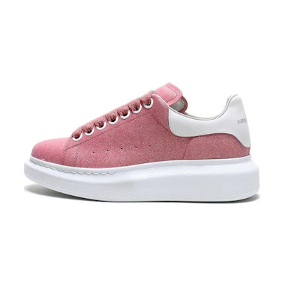 (W) Alexander McQueen Oversized Sneaker 'Bright Glitter - Magnolia'