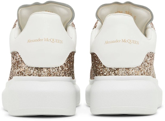 (W) Alexander McQueen Oversized Sneaker 'Calico Glitter' dalam Warna Berkilauan. 736296-W4VJ1-2228 Details for (W) Alexander McQueen Oversized Sneaker 'Calico Glitter' dalam Warna Berkilauan. 736296-W4VJ1-2228