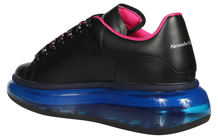 Shop 亞歷山大·麥昆 皮革時尚運動鞋 女款 黑色