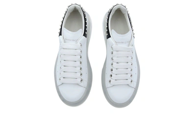 (Women) Alexander McQueen Oversized Sneaker 'Clear Sole Studded - White Black'