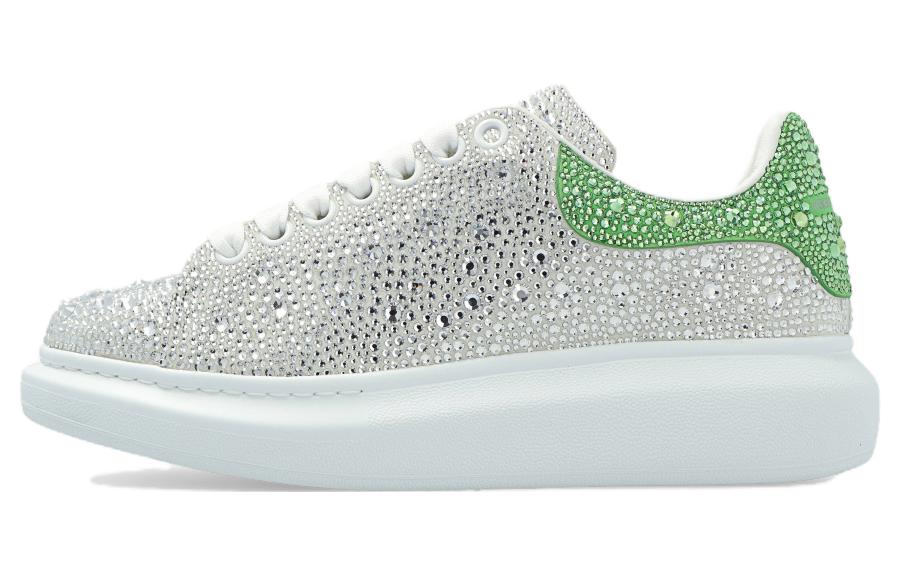 (W) Alexander McQueen Oversized Sneaker 'Crystal Embellished - White Acid Green'