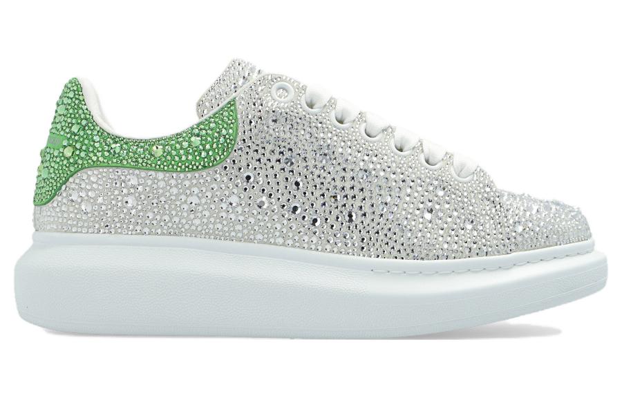 (W) Alexander McQueen Oversized Sneaker 'Crystal Embellished - White Acid Green' 圖 2