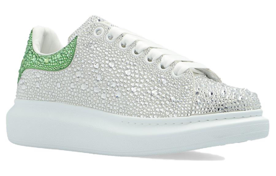 (W) Alexander McQueen Oversized Sneaker 'Crystal Embellished - White Acid Green' 圖 3