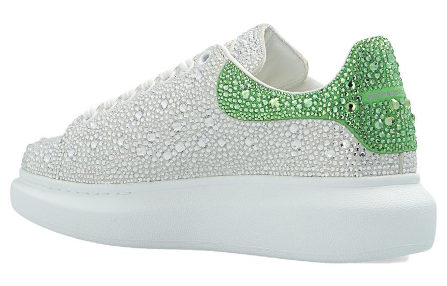 (W) Alexander McQueen Oversized Sneaker 'Crystal Embellished - White Acid Green' 圖 4