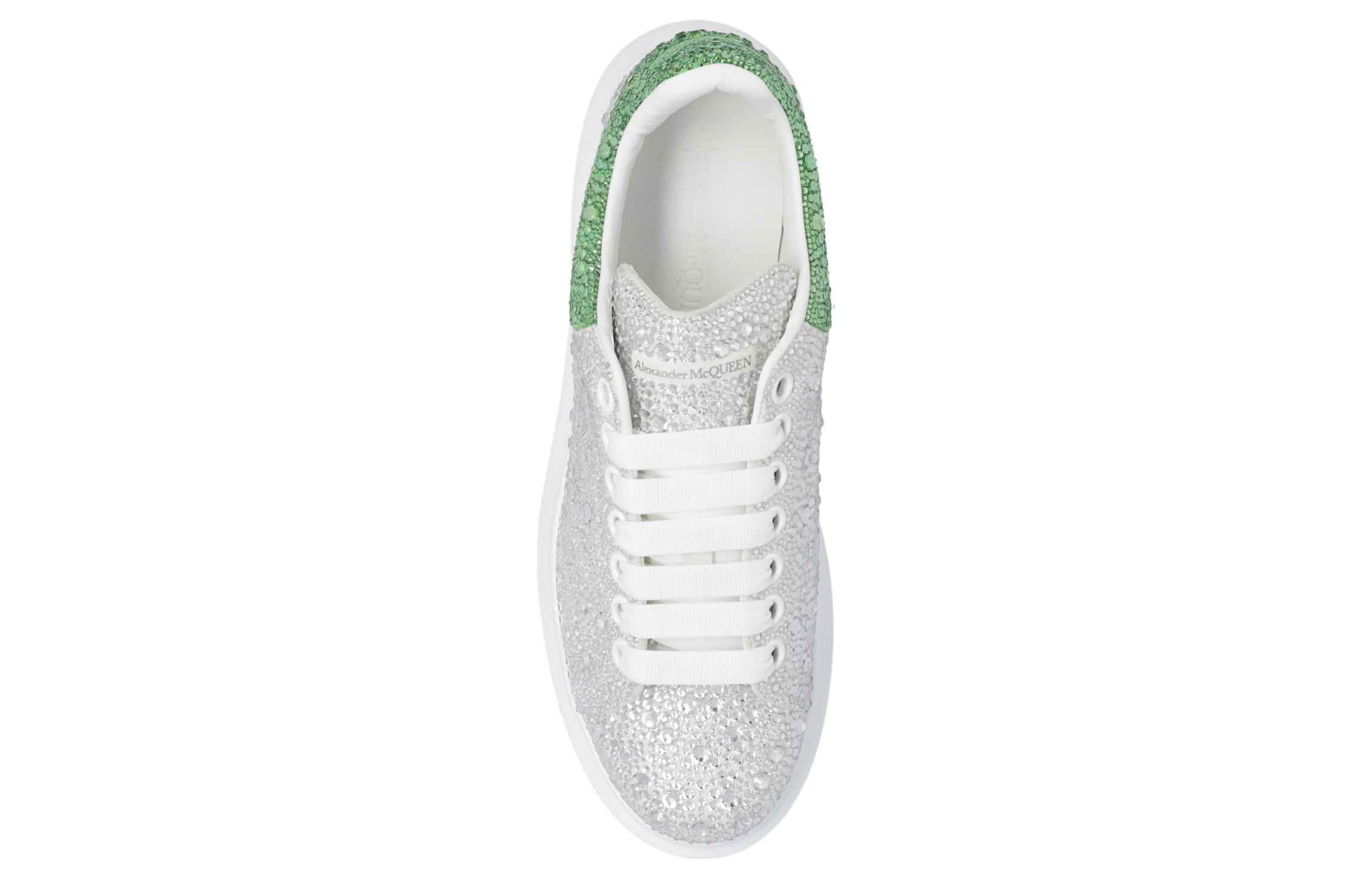 (W) Alexander McQueen Oversized Sneaker 'Crystal Embellished - White Acid Green' 圖 5