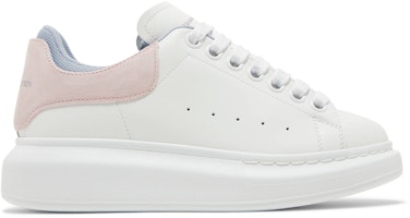 (Women) Alexander McQueen Oversized Sneaker 'Double Heel Tab - White Pastel Pink' 697103WIBNT8874 (Women) Alexander McQueen Oversized Sneaker 'Double Heel Tab - White Pastel Pink' 697103WIBNT8874