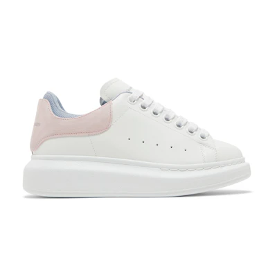 (W) Alexander McQueen Oversized Sneaker 'Double Heel Tab - White Pastel Pink'