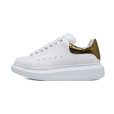 (W) Alexander McQueen Oversized Sneaker 'Gold Crocodile'
