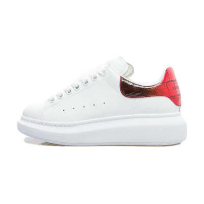 (W) Alexander McQueen Oversized Sneaker 'Gradient Croc - White Welsh Red'