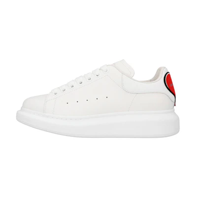 (W) Alexander McQueen Oversized Sneaker 'Heart - White Red'