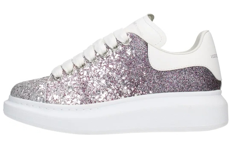 (Women) Alexander McQueen Oversized Sneaker 'Magenta White Glitter' 621062-WHVK1-6254