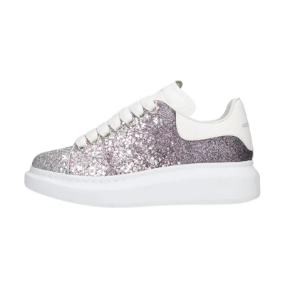 (W) Alexander McQueen Oversized Sneaker 'Magenta White Glitter'