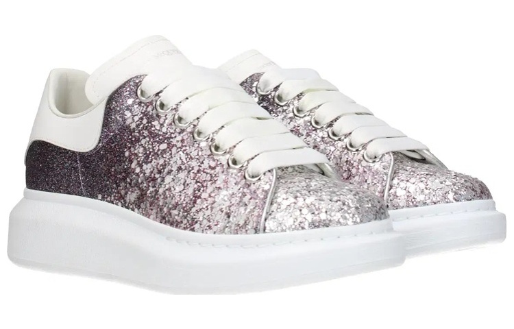 (W) Alexander McQueen Oversized Sneaker 'Magenta White Glitter' 圖 2