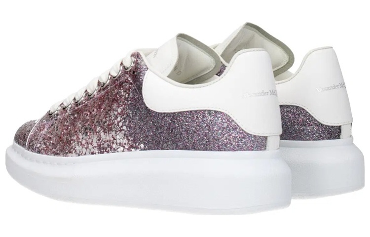 (W) Alexander McQueen Oversized Sneaker 'Magenta White Glitter' 圖 3