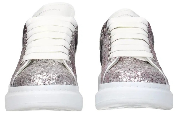 (W) Alexander McQueen Oversized Sneaker 'Magenta White Glitter' 圖 4