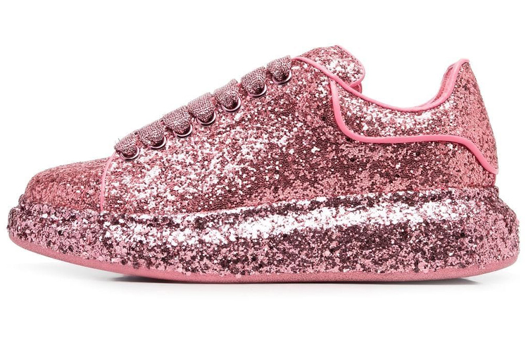 Buy (W) Alexander McQueen Kasut Bertapak Besar 'Pink Glitter' 708072-W4PZ2-5496