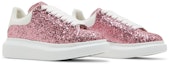 Cheap (W) Alexander McQueen Oversized Sneaker 'Pink White Glitter' Wanita 558944-W4PZ1-5424