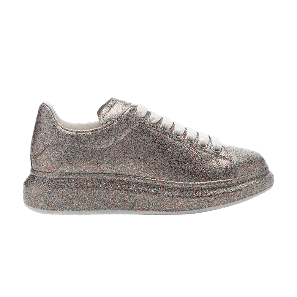 (Women) Alexander McQueen Oversized Sneaker 'Silver Multi-Color Glitter' 586389WHWI08100