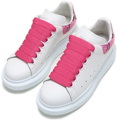 (W) 알렉산더 맥퀸 오버사이즈 스니커즈 '뱀피 프린트 - 화이트 핑크' 553770-WHX9M-9924 Lookbook (W) 알렉산더 맥퀸 오버사이즈 스니커즈 '뱀피 프린트 - 화이트 핑크' 553770-WHX9M-9924