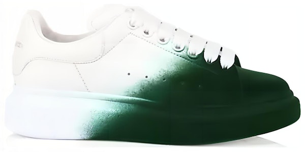 (W) Alexander McQueen Oversized Sneaker 'Sprayed Ombre - Hijau Hutan' 586388-WHWM2-9706 Order (W) Alexander McQueen Oversized Sneaker 'Sprayed Ombre - Hijau Hutan' 586388-WHWM2-9706