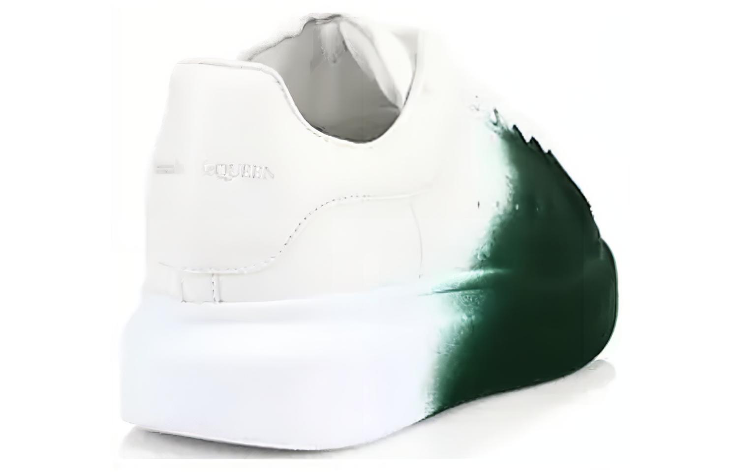 Shop (W) Alexander McQueen Oversized Sneaker 'Sprayed Ombre - Hijau Hutan' 586388-WHWM2-9706