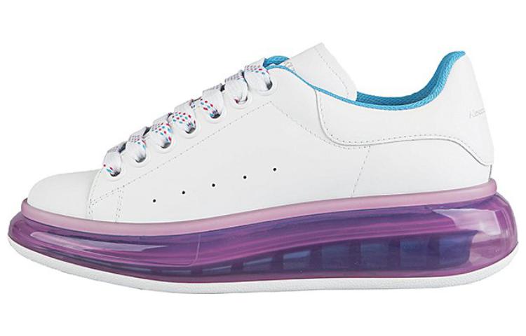 Buy (W) 알렉산더 맥퀸 오버사이즈 스니커즈 '투명 밑창 - 화이트 퍼플' 666893WHYBY9468