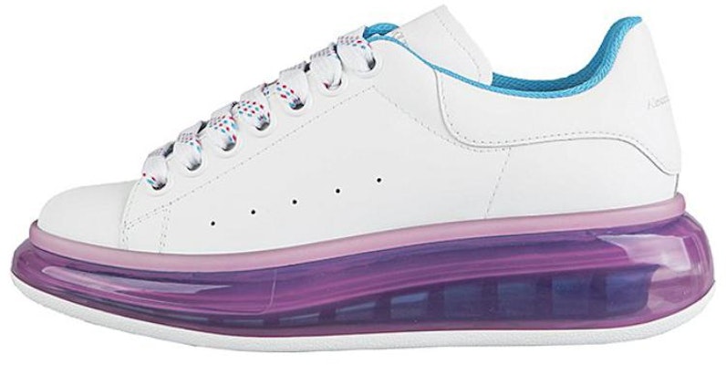 Alexander McQueen 亞歷山大麥昆 休閒厚底 時尚板鞋 女款 白藍 Buy Alexander McQueen 亞歷山大麥昆 休閒厚底 時尚板鞋 女款 白藍