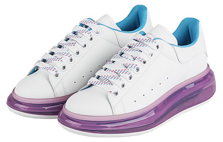 (W) Alexander McQueen Oversized Sneaker 'Transparent Sole - White Purple' 圖 2