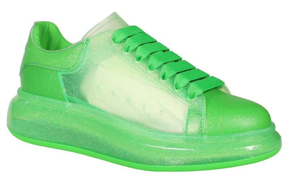 Lookbook (W) アレキサンダー・マックイーン オーバーサイズスニーカー 透明アシッドグリーン 718267-W4V21-3185