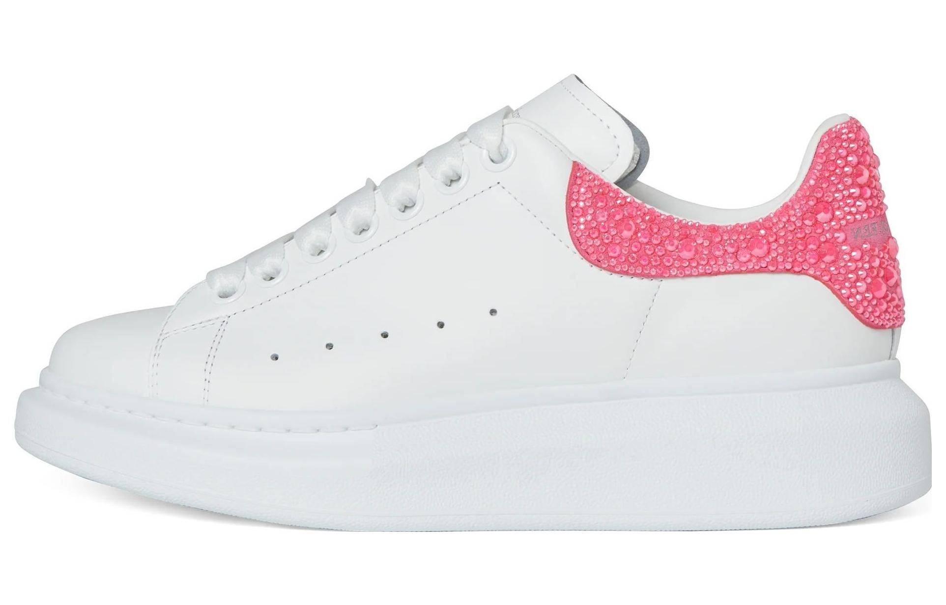 (Women) Alexander McQueen Oversized Sneaker 'White Halo Pink Crystal' 718243-WICY9-8844