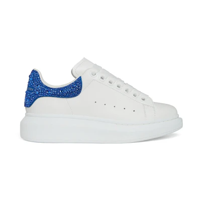 (W) Alexander McQueen Oversized Sneaker 'White Blue Glitter'