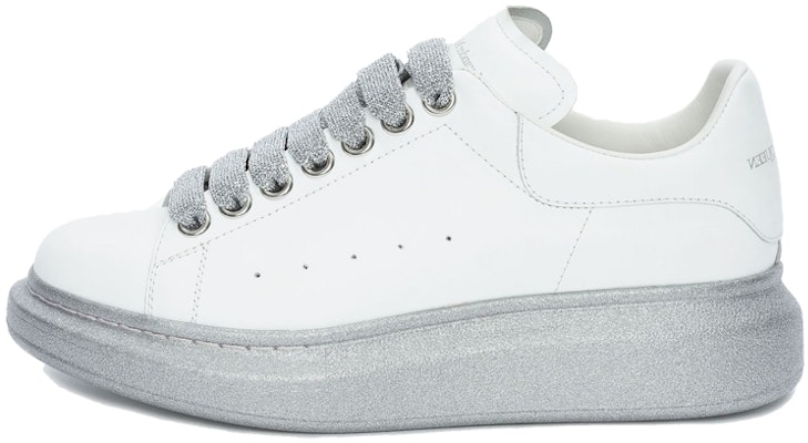 (W) アレキサンダー・マックイーン オーバーサイズスニーカー 白/銀 553770WHWKV9071 Buy (W) アレキサンダー・マックイーン オーバーサイズスニーカー 白/銀 553770WHWKV9071