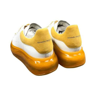 (W) Alexander McQueen Oversized Sneaker 'White/Yellow'