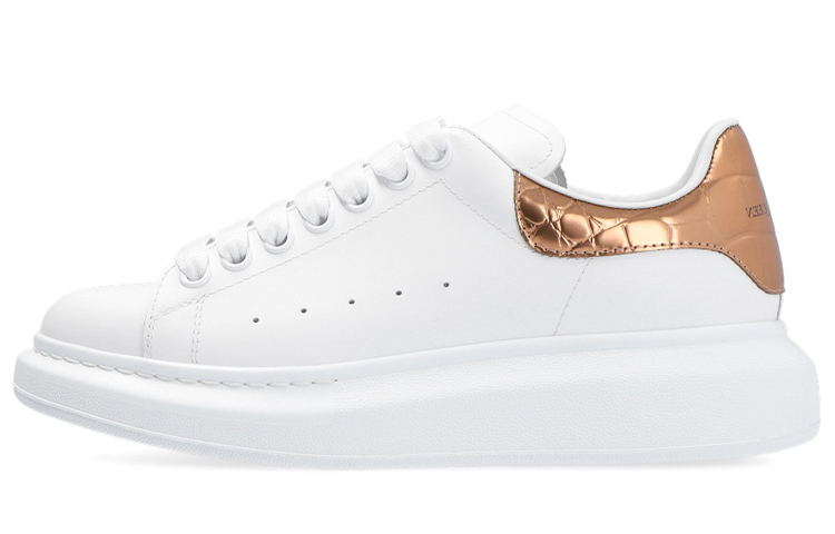 Buy (W) 알렉산더 맥퀸 오버사이즈 스니커즈 '화이트 브론즈 골드' 553770-WHYBQ-9053