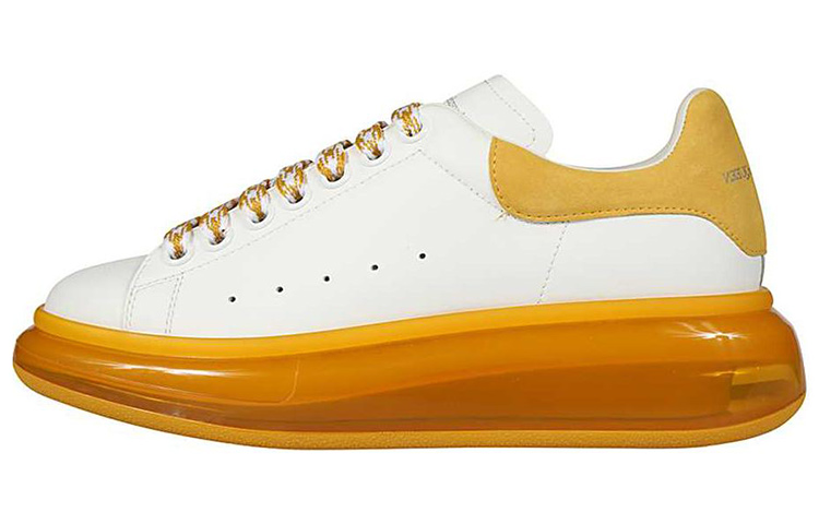 Buy (W) Alexander McQueen Sneaker Sederhana 'Putih Kuning' 611698WHXMA9718
