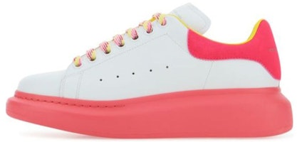 (Women) Alexander McQueen Oversized Sneaker 'White Pink Yellow' 553770-WIB9N-9555 (Women) Alexander McQueen Oversized Sneaker 'White Pink Yellow' 553770-WIB9N-9555