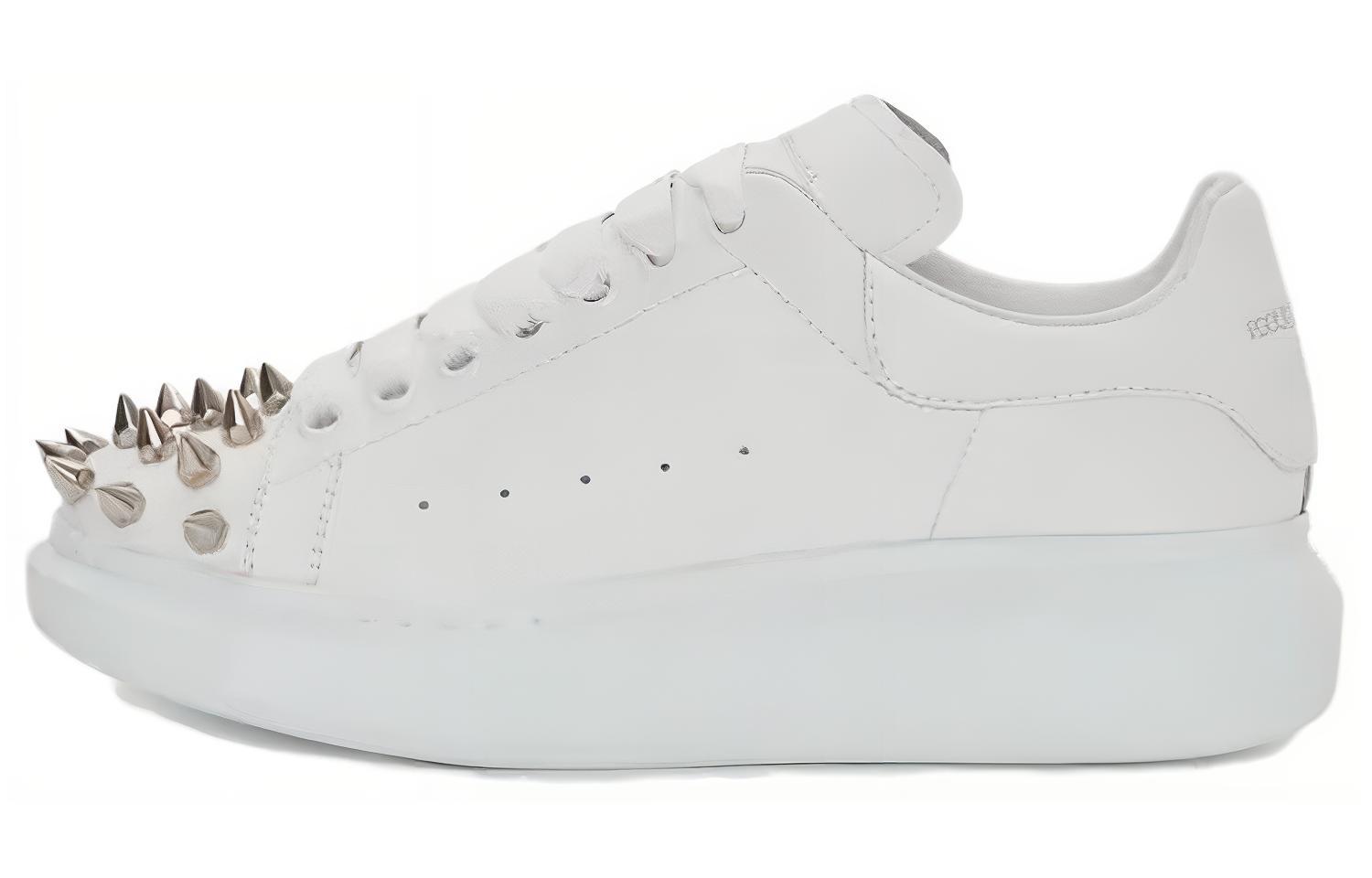 Buy Alexander McQueen 亞歷山大·麥昆 時尚繫帶板鞋 女款 白色