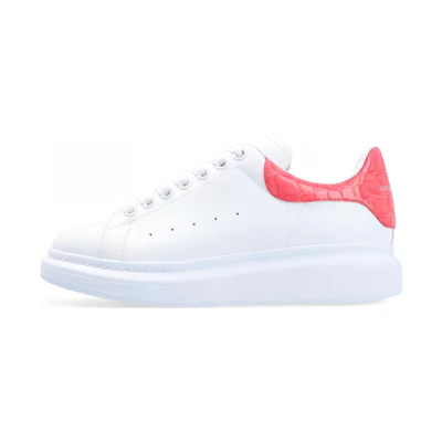 (W) Alexander McQueen Oversized Sneaker 'White Coral Croc'