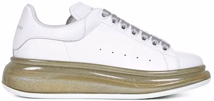 (Women) Alexander McQueen Oversized Sneaker 'White Brown Glitter' 634151-WHWKV-9596 (Women) Alexander McQueen Oversized Sneaker 'White Brown Glitter' 634151-WHWKV-9596