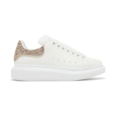 (W) Alexander McQueen Oversized Sneaker 'White Calico Glitter'