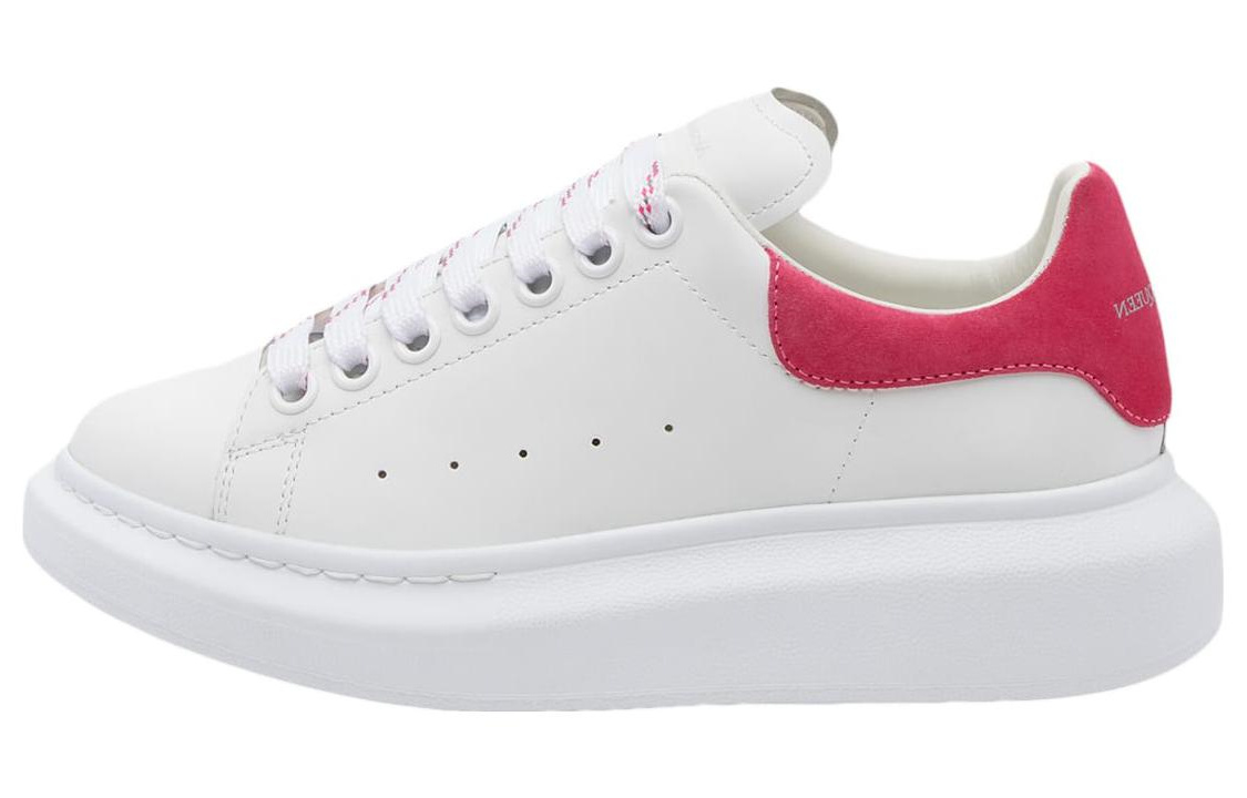 Buy Alexander McQueen亞歷山大麥昆 小牛皮 舒適 綁帶 低筒 運動鞋 女款 白粉色