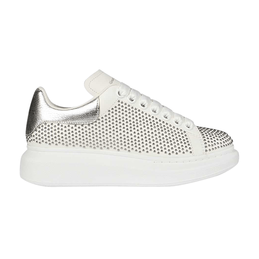 (W) Alexander McQueen Oversized Sneaker 'White Silver Studded'