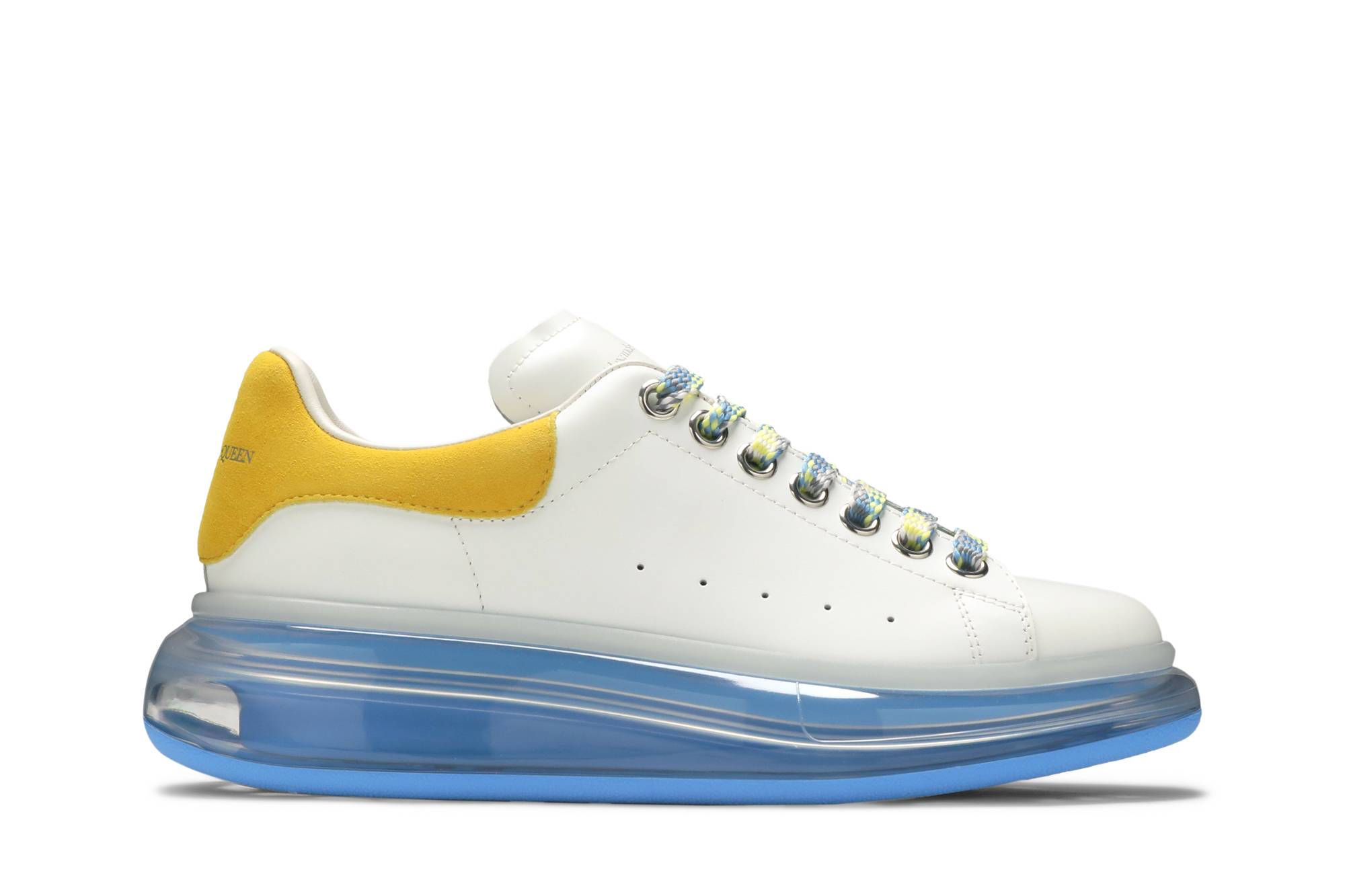 Buy 亞歷山大·麥昆 寬型運動 時尚板鞋 女款 白藍黃