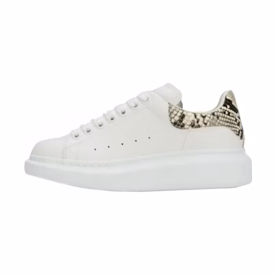 (W) Alexander McQueen Oversized Sneaker 'White Natural Python'