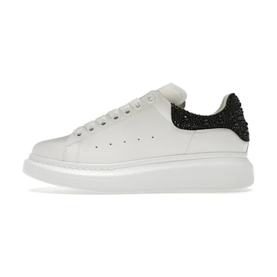 (W) Alexander McQueen Oversized Sneaker 'White Black Crystal'